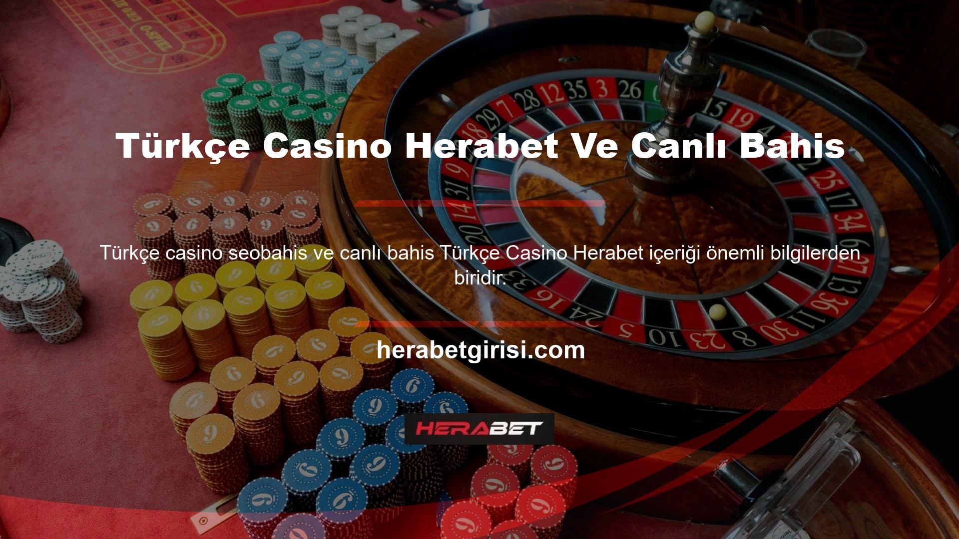 Bir Türk katip ile rulet ve blackjack gibi masa oyunları oynayabilirsiniz